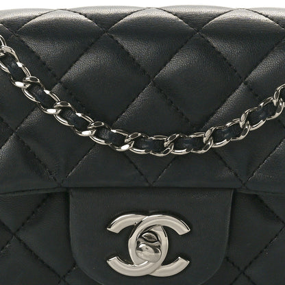 Chanel Lambskin Quilted Extra Mini Rectangular Flap Black 8 of 12