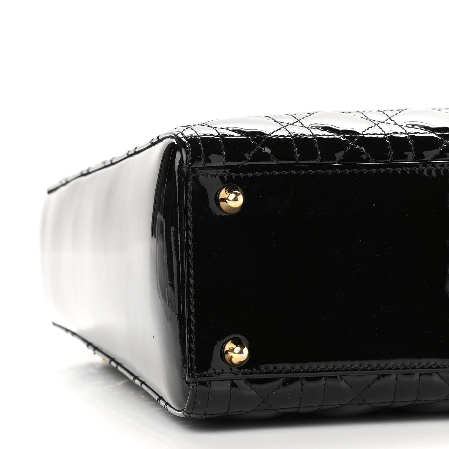 Christian Dior Patent Cannage Large Lady Dior Black 8 of 9