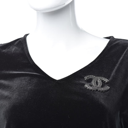 Chanel Ruthenium Beaded Chain CC Large Brooch 2 of 5