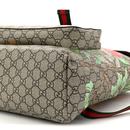 Gucci GG Supreme Monogram Tian Web Single Buckle Backpack Beige Multicolor New Acero 10 of 11