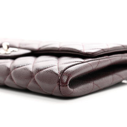 Chanel Caviar Quilted Clutch With Chain Flap Burgundy 10 of 10