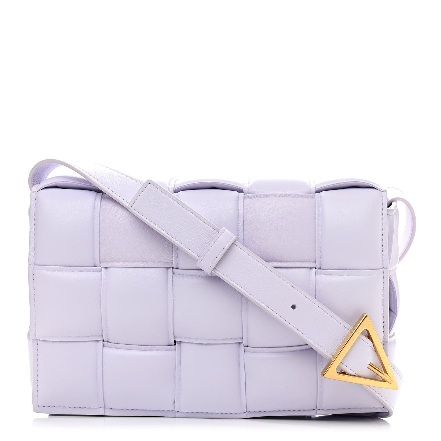 Nappa Maxi Intreccio Padded Cassette Crossbody Bag Chalk