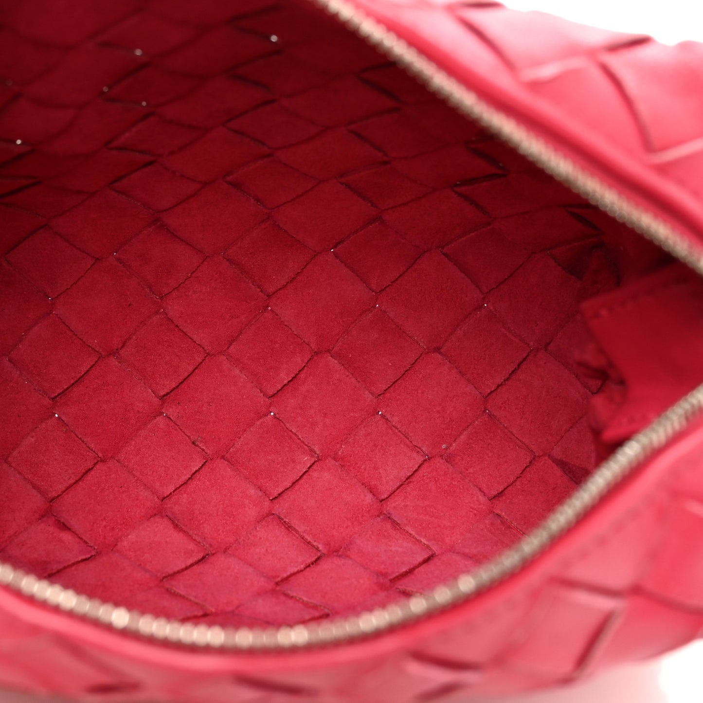 Nappa Intrecciato Mini Loop Camera Bag Cranberry