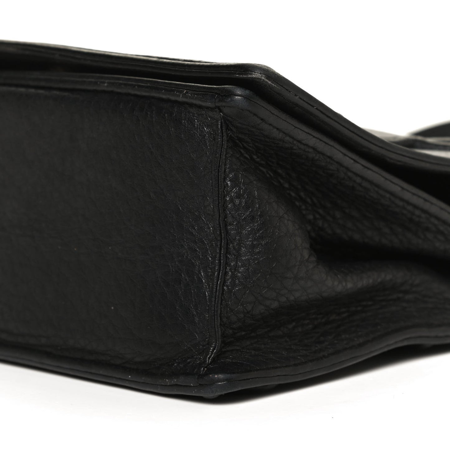 Grained Calfskin Small Diorama Flap Bag Black