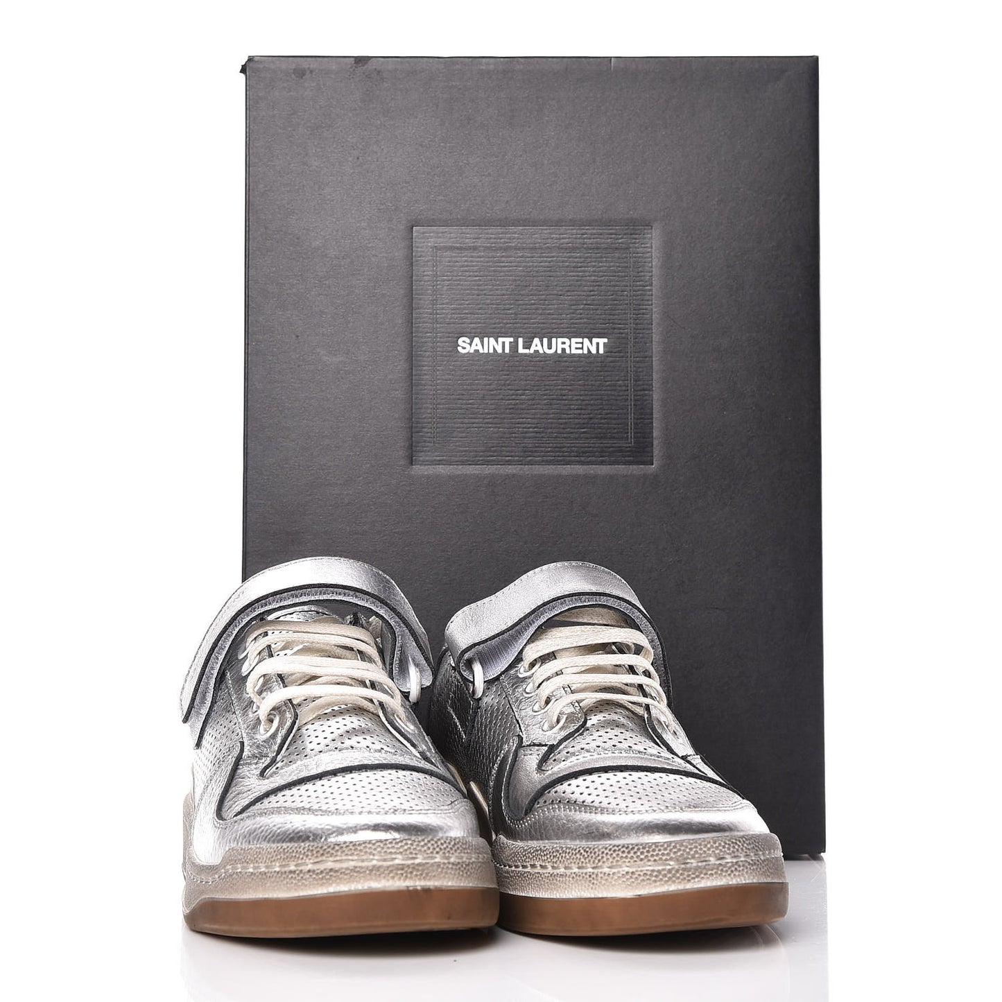 Calfskin Perforated Womens SL24 Sneakers 39 Argento