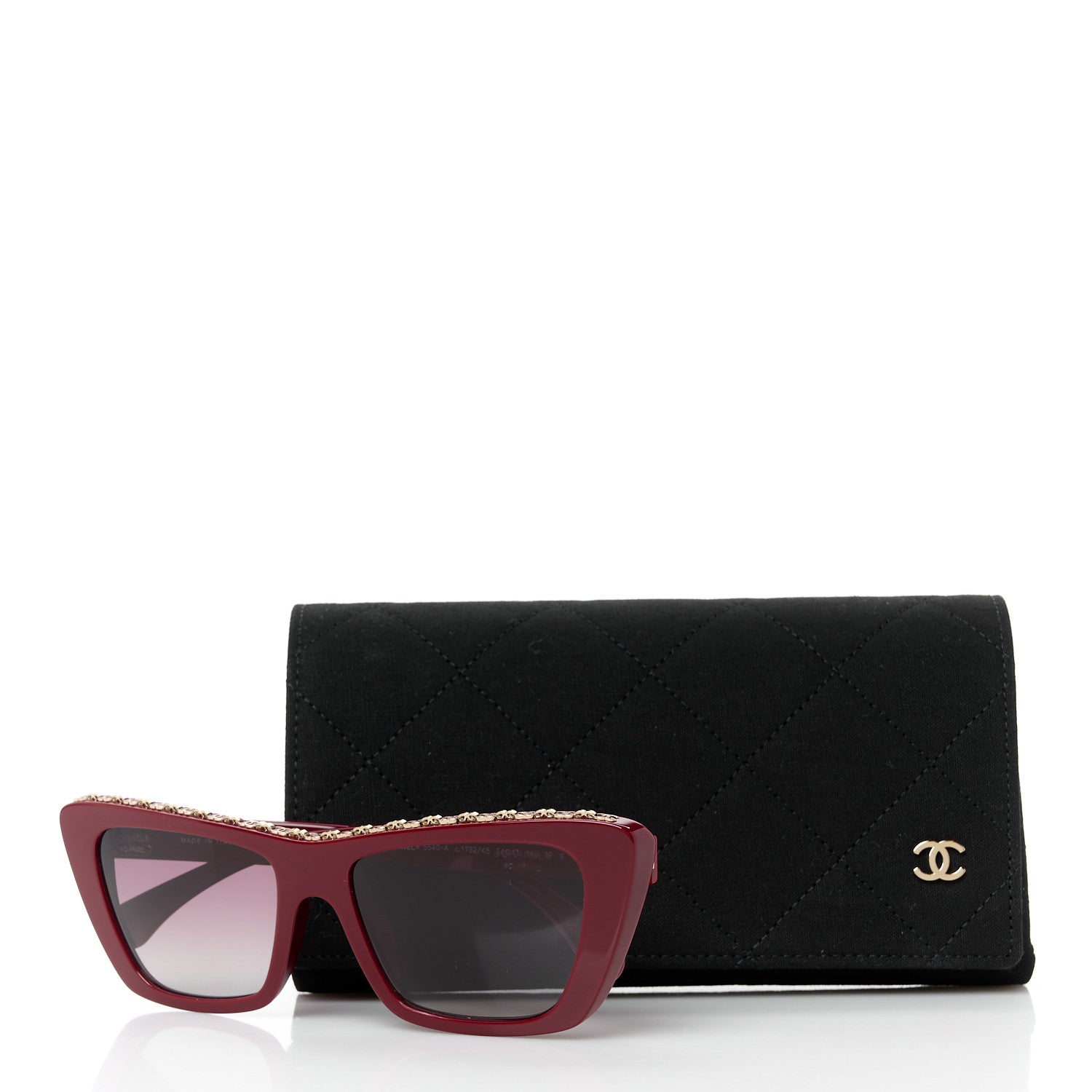 Chanel Acetate Butterfly Sunglasses 5540 Red 8 of 8