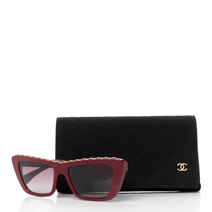 Chanel Acetate Butterfly Sunglasses 5540 Red 8 of 8