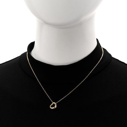 Tiffany 18K Yellow Gold 11mm Elsa Peretti Open Heart Pendant Necklace 2 of 6