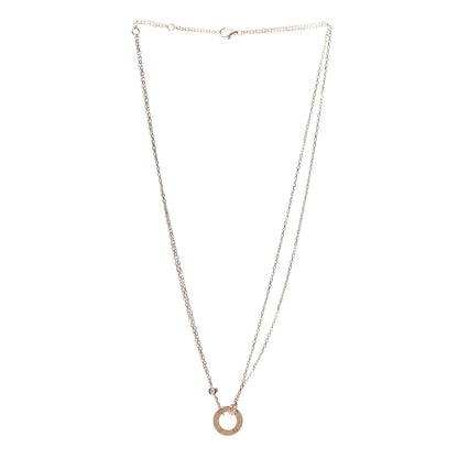 Cartier 18K Pink Gold 2 Diamond LOVE Necklace 3 of 6
