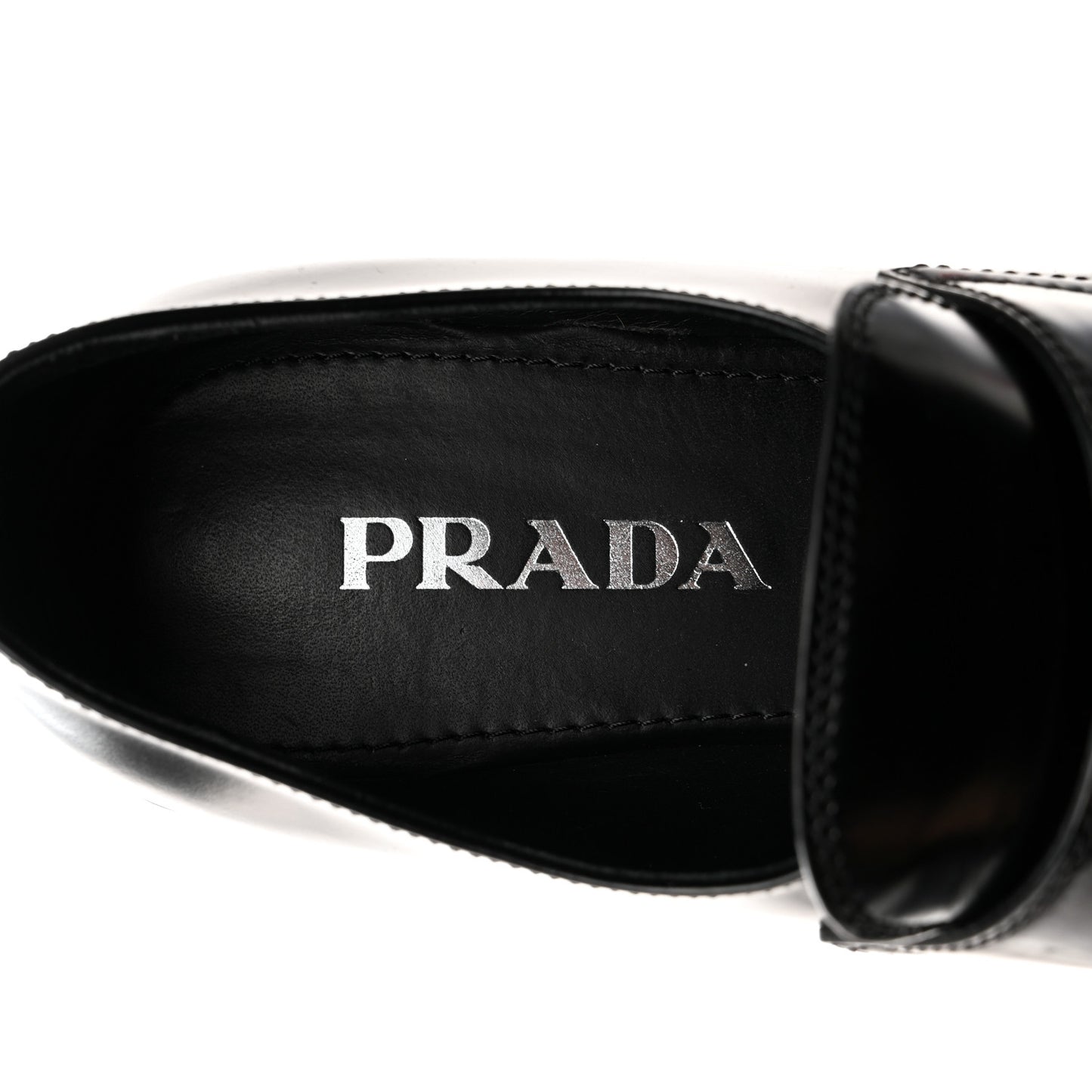 Spazzolato Metal Triangle Logo 50mm Loafers 37.5 Black