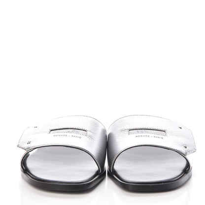 Hermes Epsom View Sandals 41 Argent 2 of 8