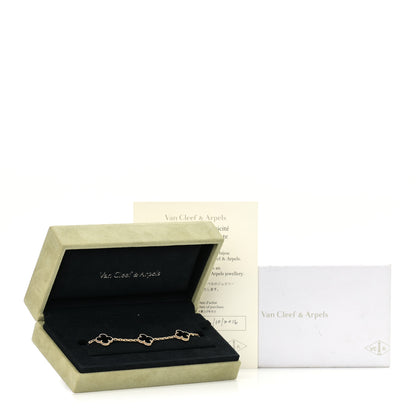 Van Cleef & Arpels 18K Yellow Gold Black Onyx 5 Motifs Vintage Alhambra Bracelet 6 of 6