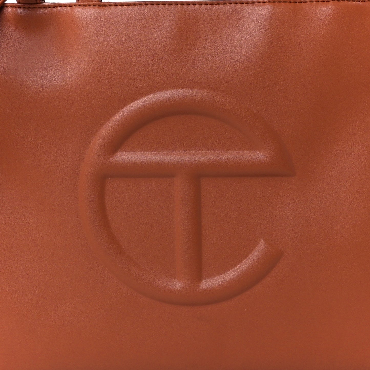 Vegan Leather Medium Shopping Bag Tan