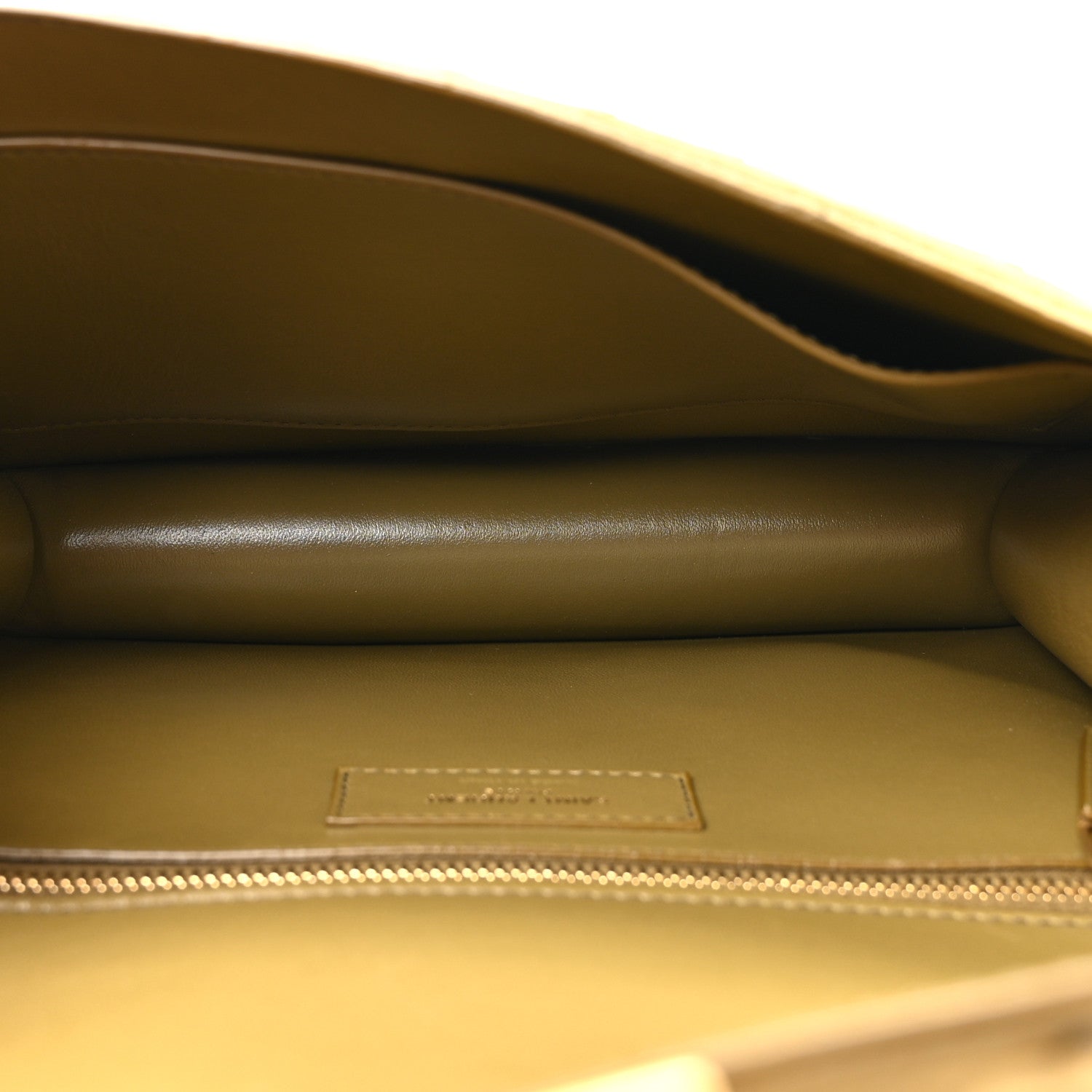 Saint Laurent Ostrich Carre Satchel Green 5 of 10