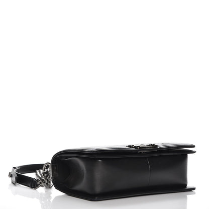 Chanel Lambskin Pleated Medium Boy Flap Black 5 of 9
