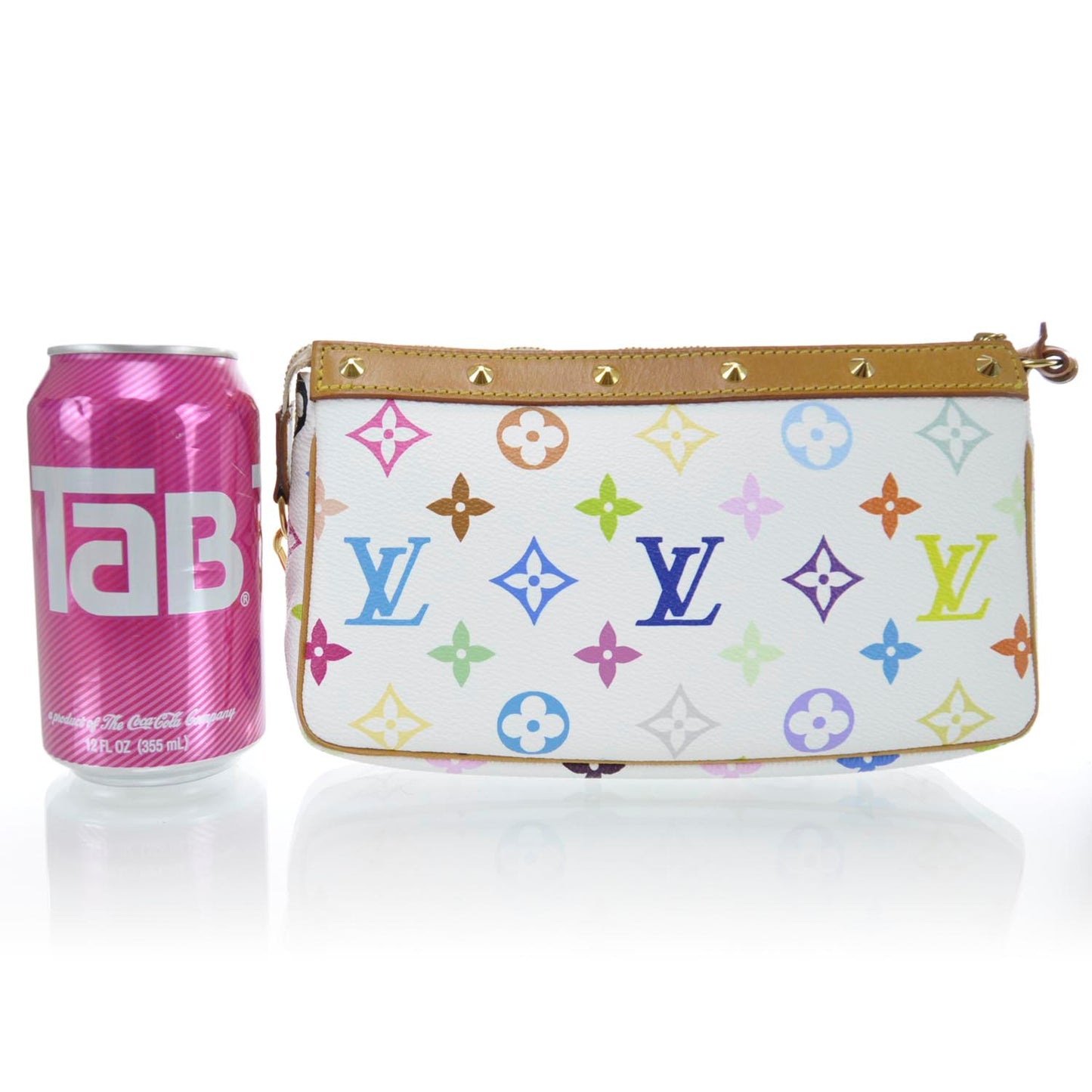 Monogram Multicolor Pochette Accessories White