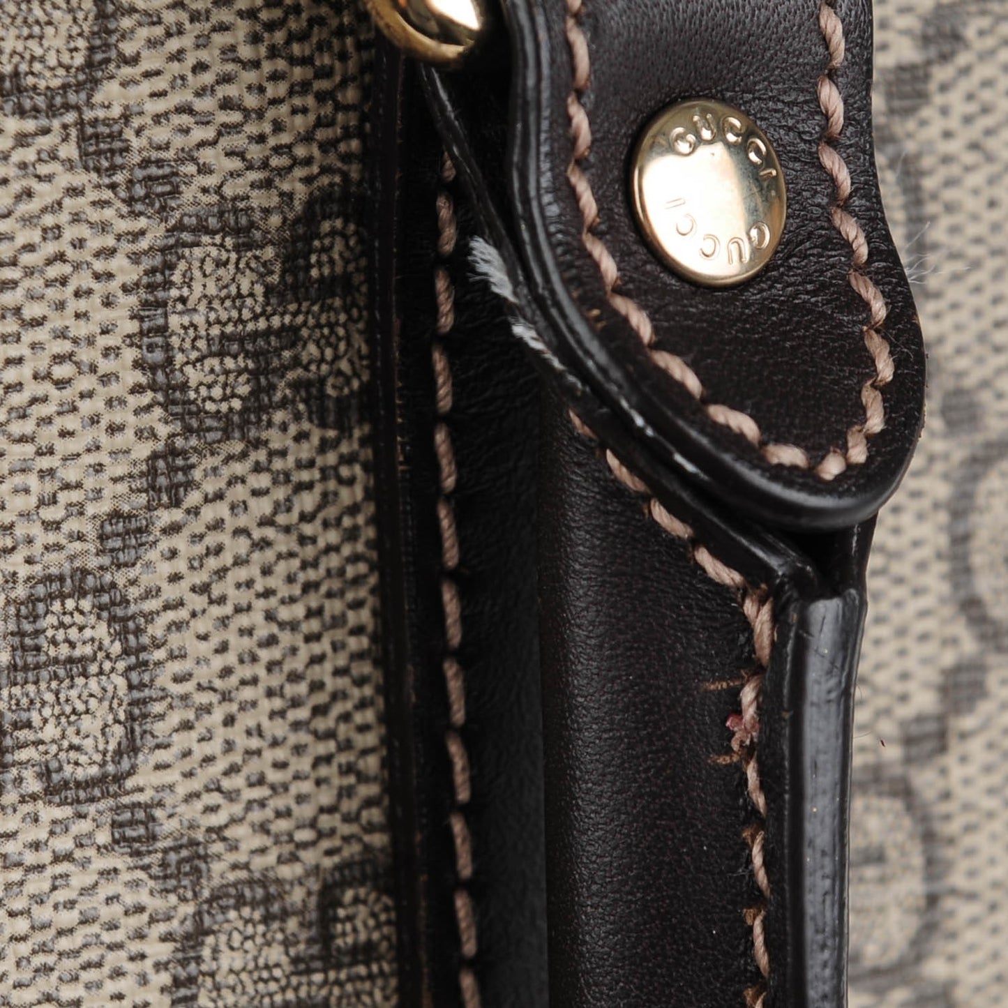GG Plus Monogram Joy Vertical Tote Dark Brown