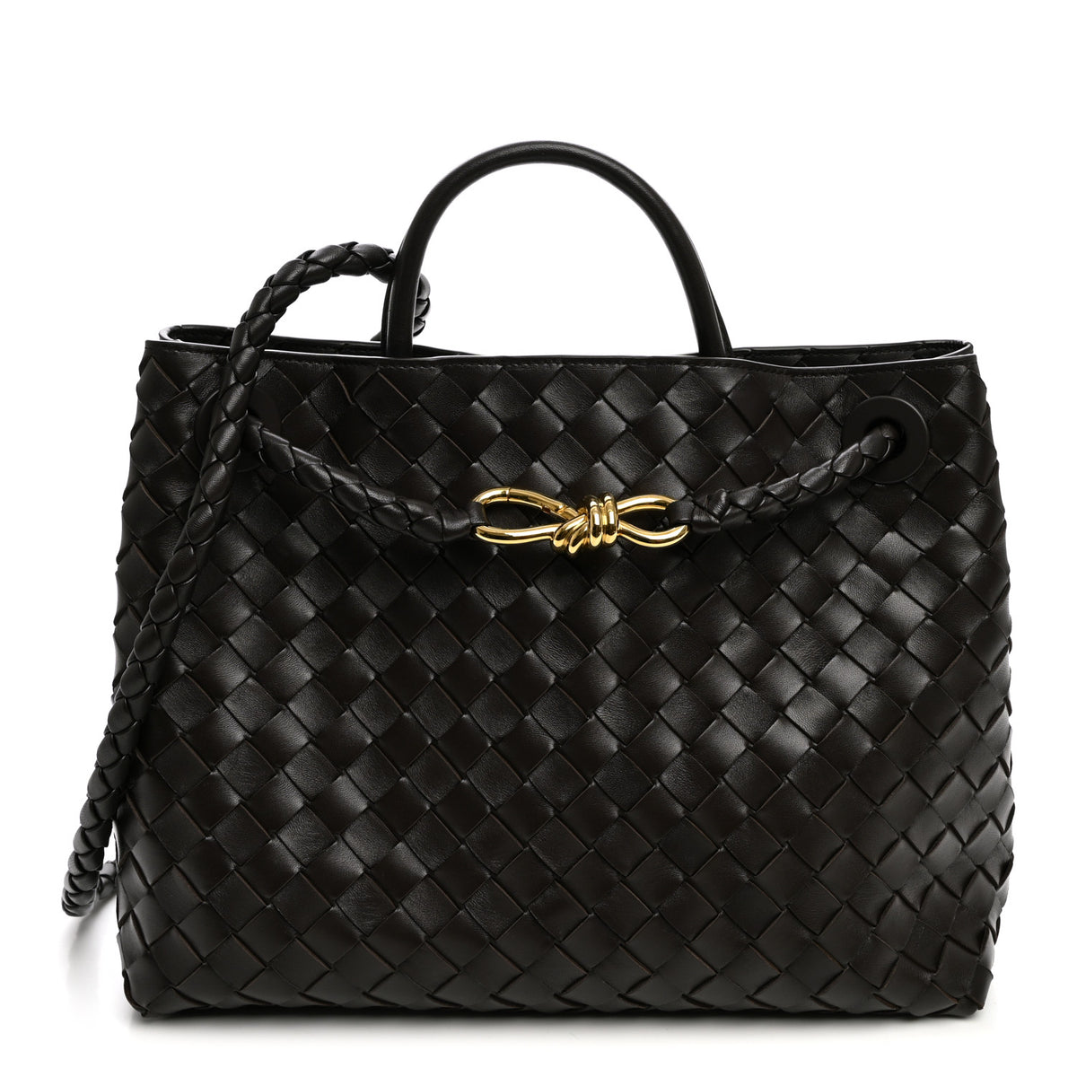 Bottega Veneta Nappa Intrecciato Medium Andiamo Shoulder Bag Fondant 1 of 9