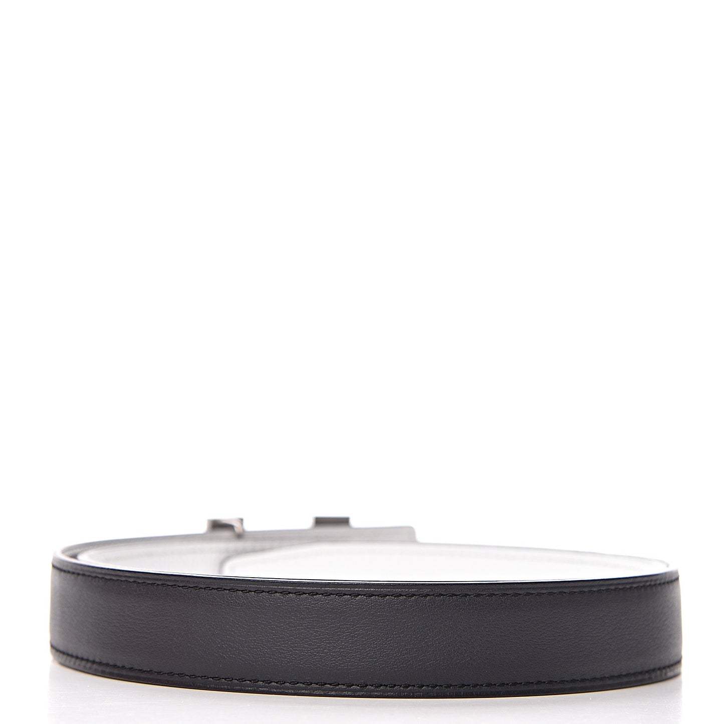 Swift Epsom 24mm Guilloche H Belt 80 Black White