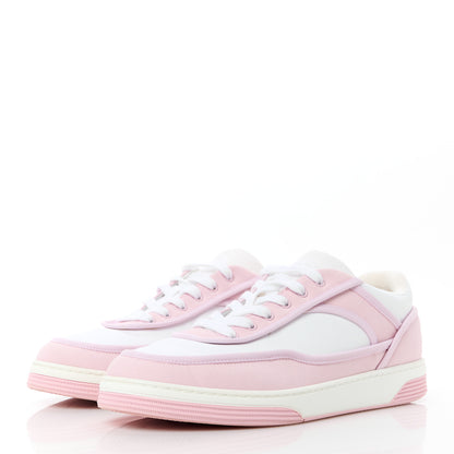 Chanel Fabric Womens Logo Sneakers 38.5 Light Pink 3 of 9