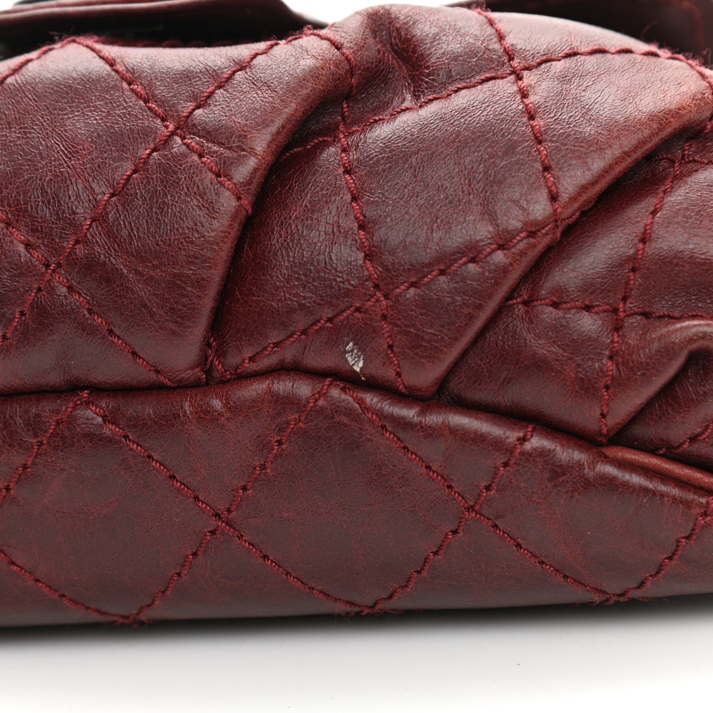 Caviar Aged Calfskin Medium Bubble Graphic Messenger Bag Dark Red