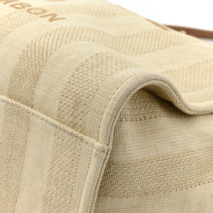 Chanel Straw Raffia Calfskin Striped Large Deauville Tote Beige 10 of 11