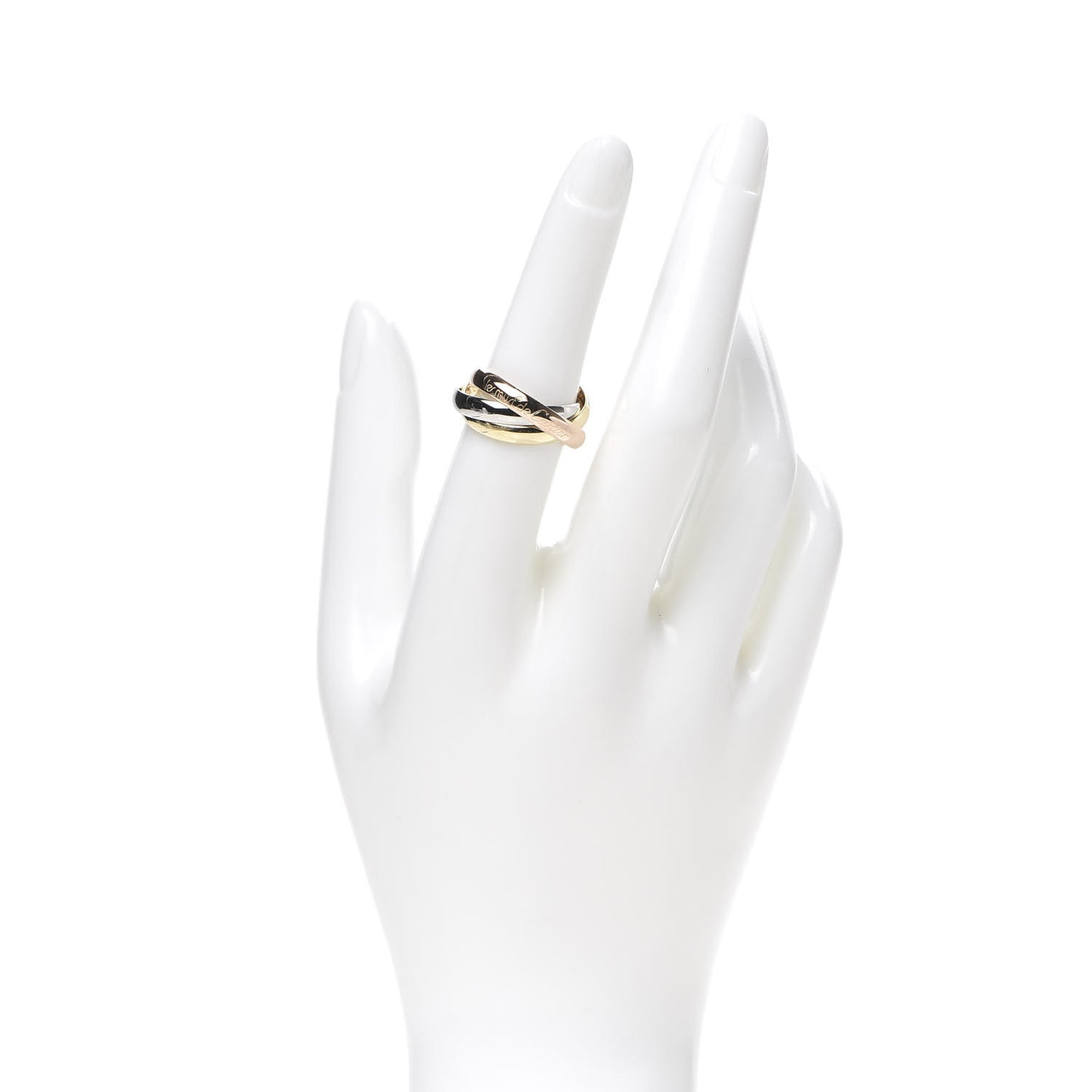 18K Pink Yellow White Gold Classic Les Must De Trinity Ring 54 6.75