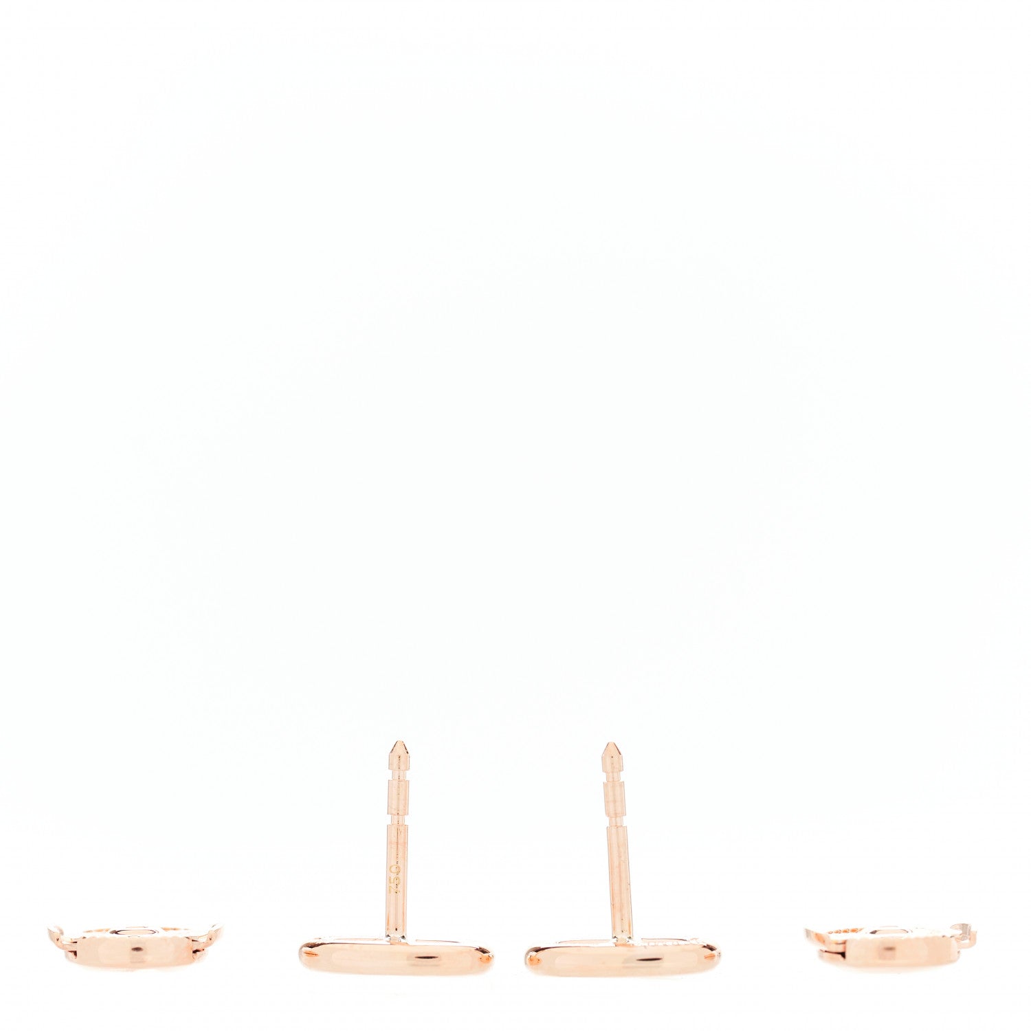 Hermes 18K Rose Gold TPM Farandole Stud Earrings 4 of 5