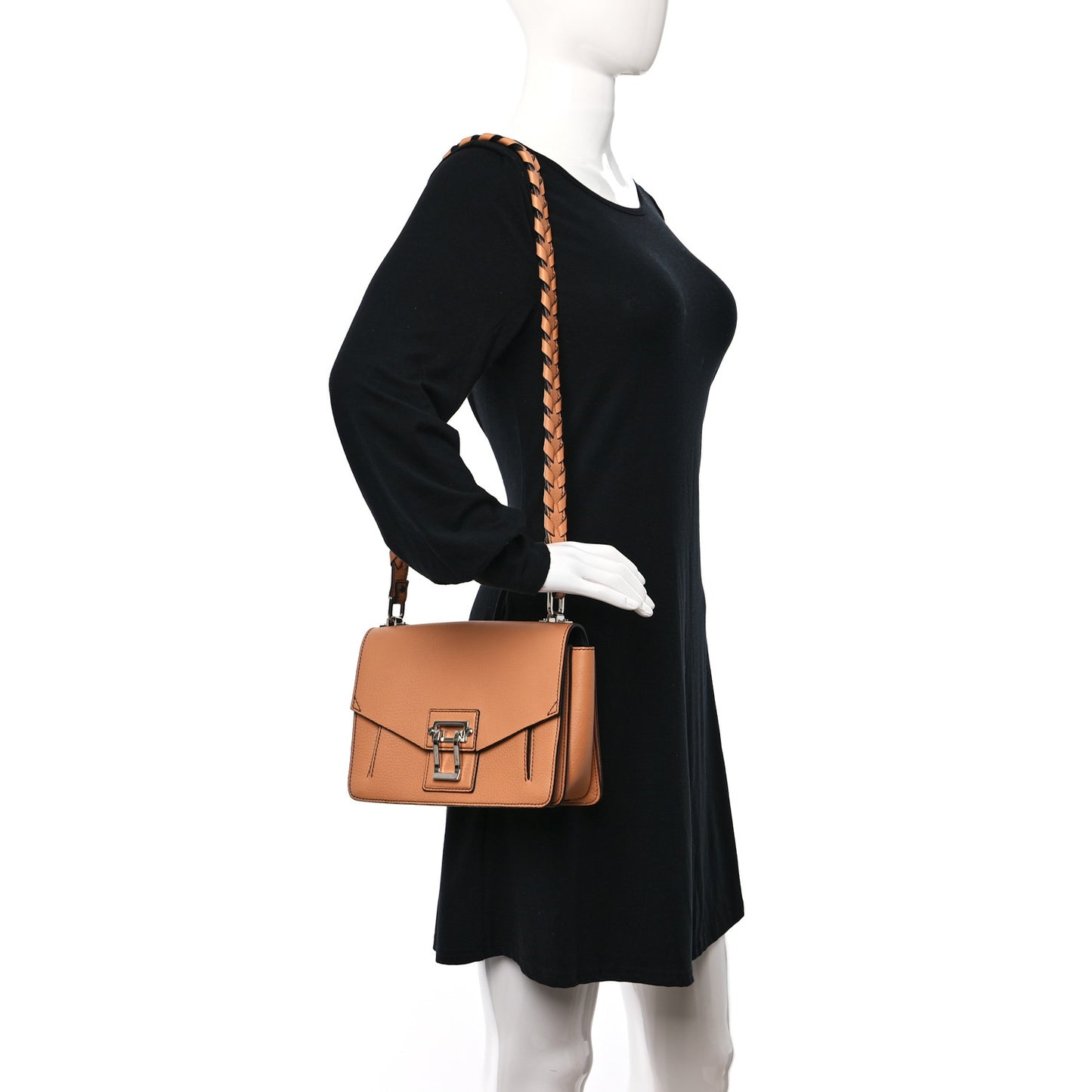 Pebbled Calfskin Hava Shoulder Bag Wheat