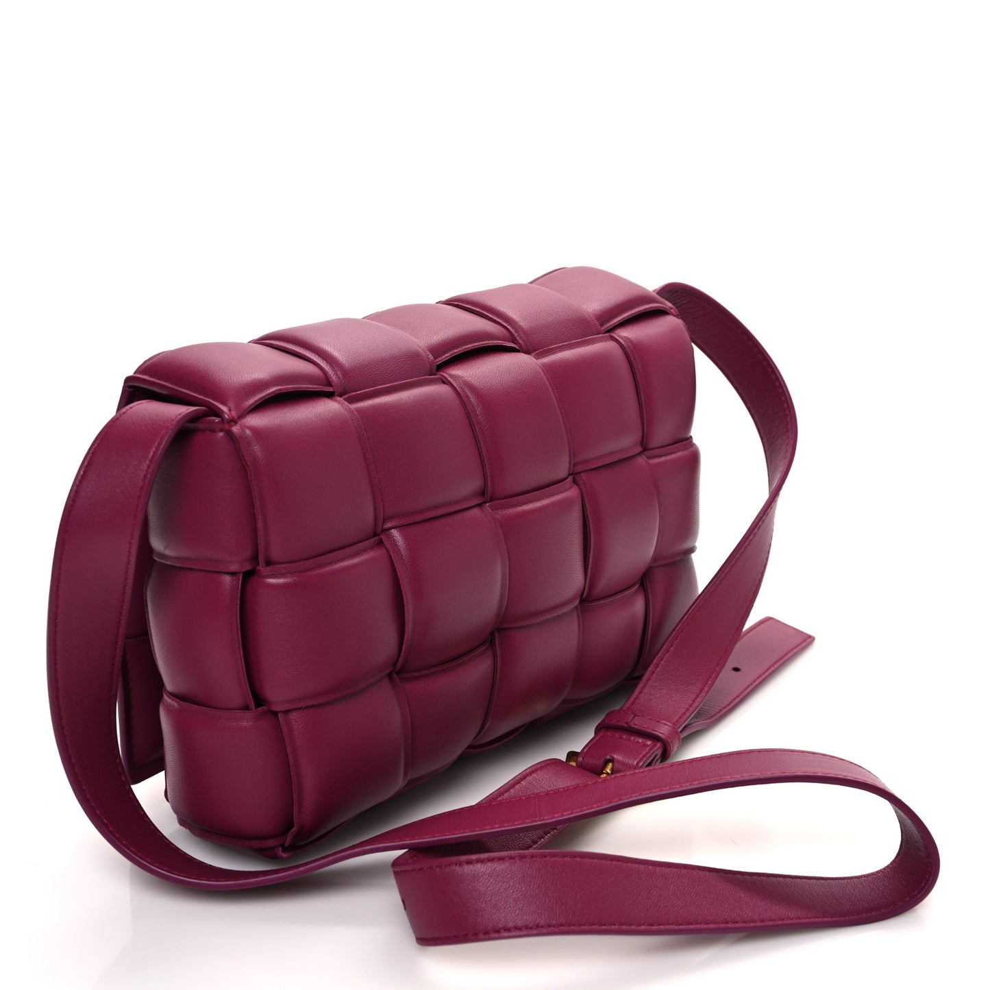 Nappa Maxi Intrecciato Padded Cassette Crossbody Bag Cinnabar