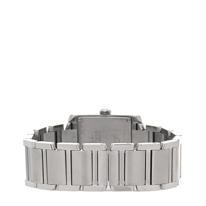 Cartier Stainless Steel Diamond Bezel 25mm Tank Francaise Quartz Watch 3 of 4