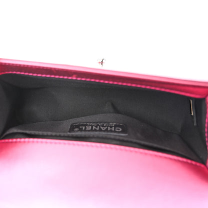 Chanel Metallic Patent Calfskin Quilted Small Boy Flap Pink 5 of 10