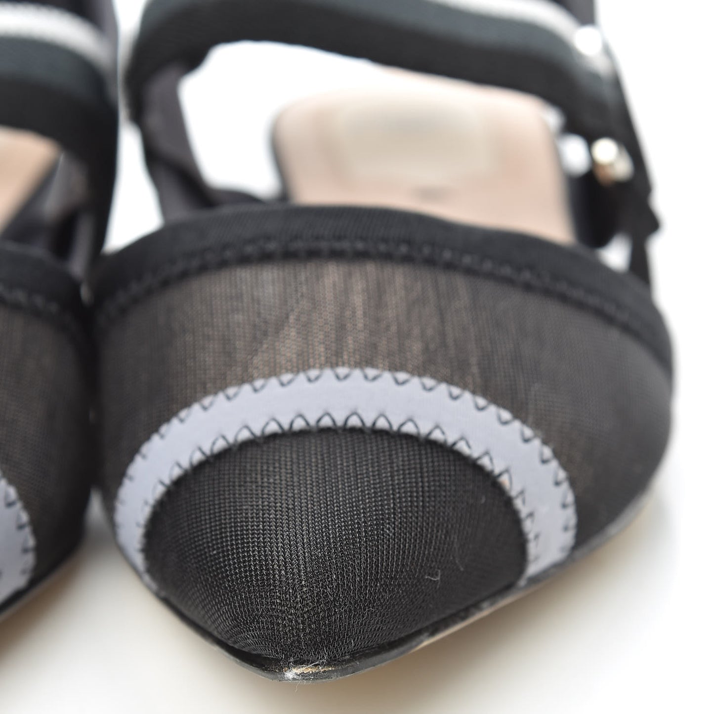 Technical Mesh Colibri Slingback Ballerina Flats 37.5 Black Asfalto