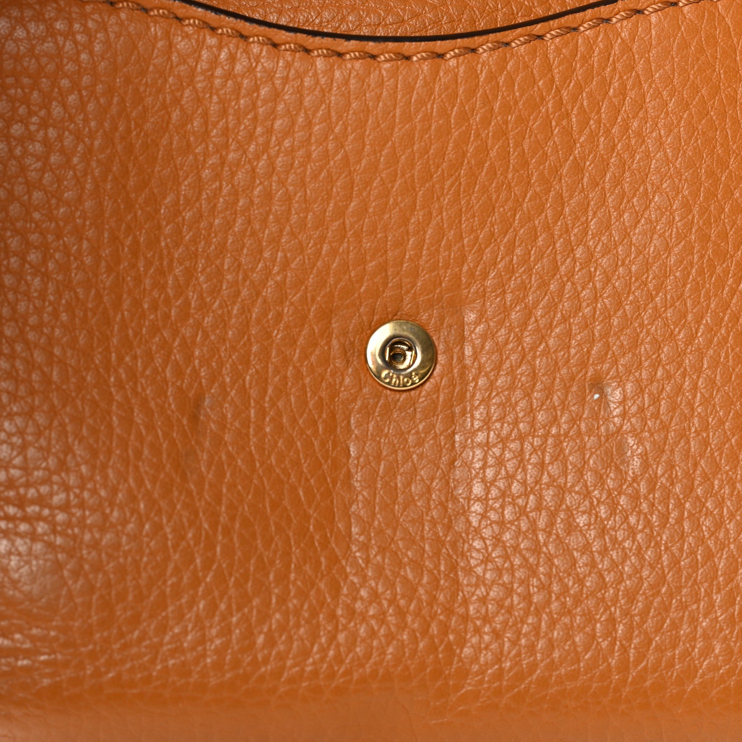 Chloe Grained Calfskin Marcie Square Wallet Tan 8 of 10