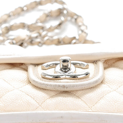 Chanel Caviar Quilted Medium French Riviera Flap White 9 of 16