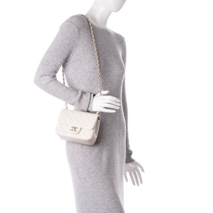 Chanel Caviar Quilted Mini Square Flap White 2 of 7