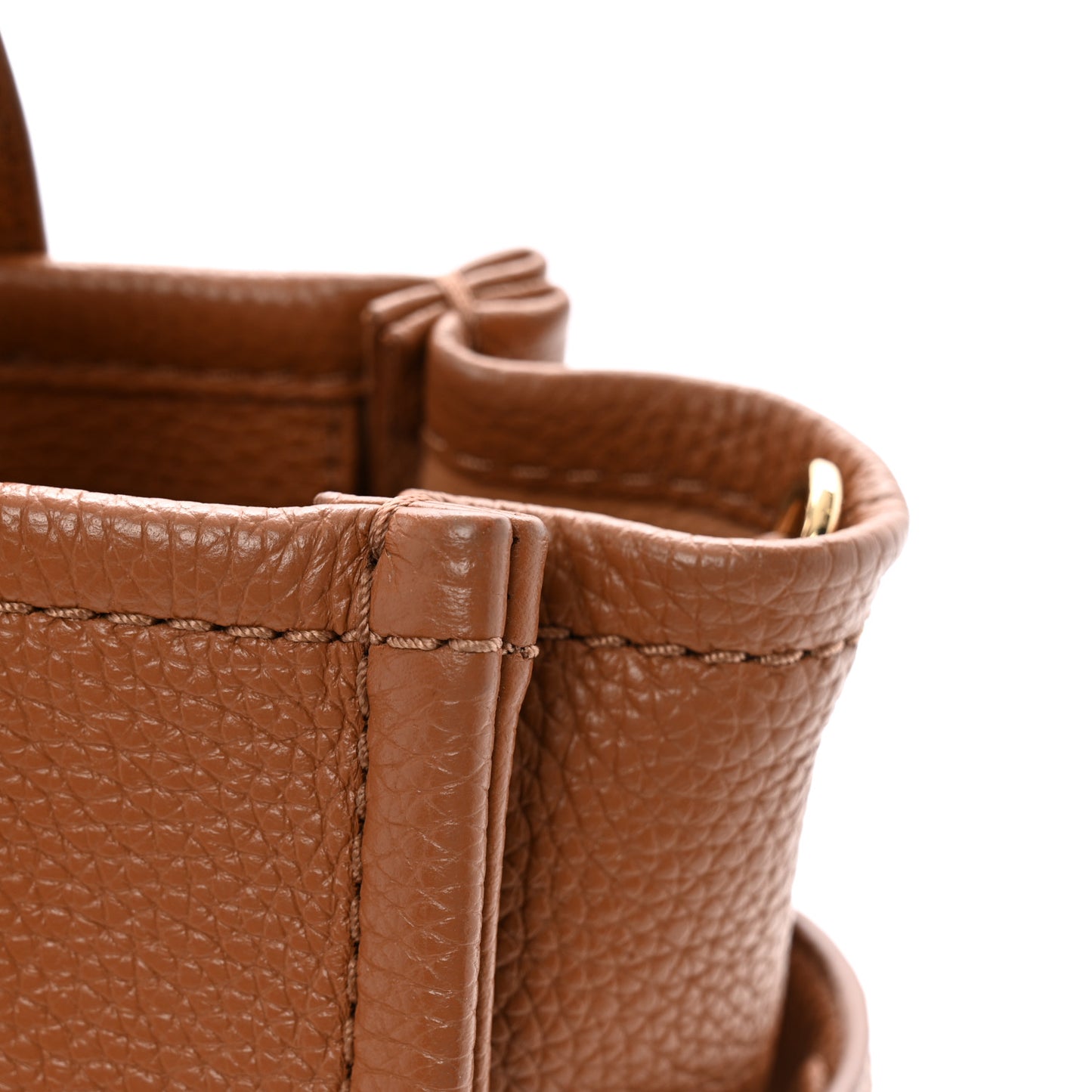 Grained Calfskin Small The Tote Bag Argan Oil