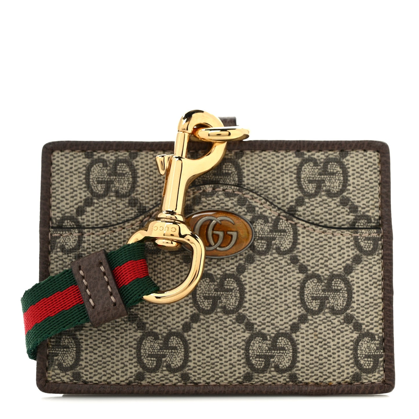 GG Supreme Monogram Ophidia ID Holder Beige Ebony New Acero