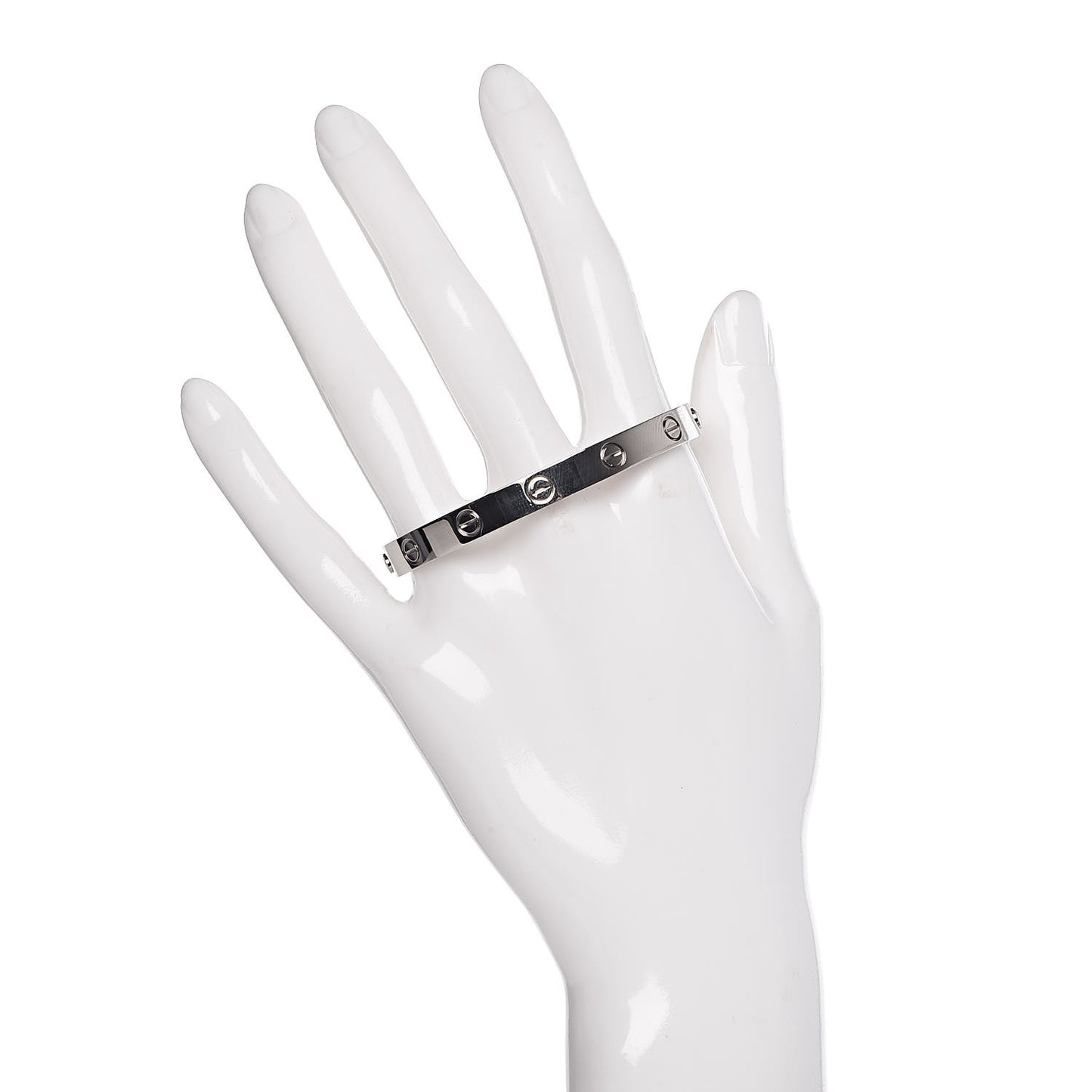 18K White Gold LOVE Bracelet 16