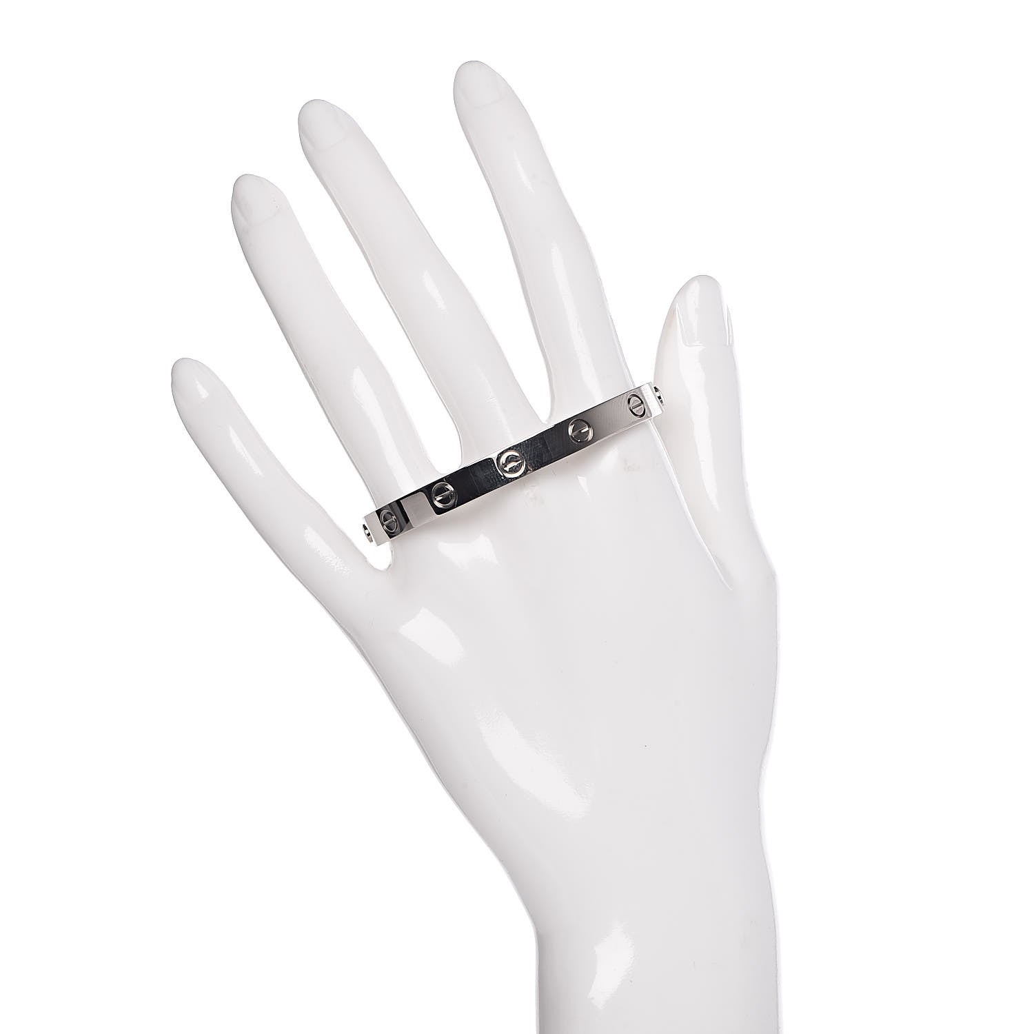 Cartier 18K White Gold LOVE Bracelet 16 2 of 6