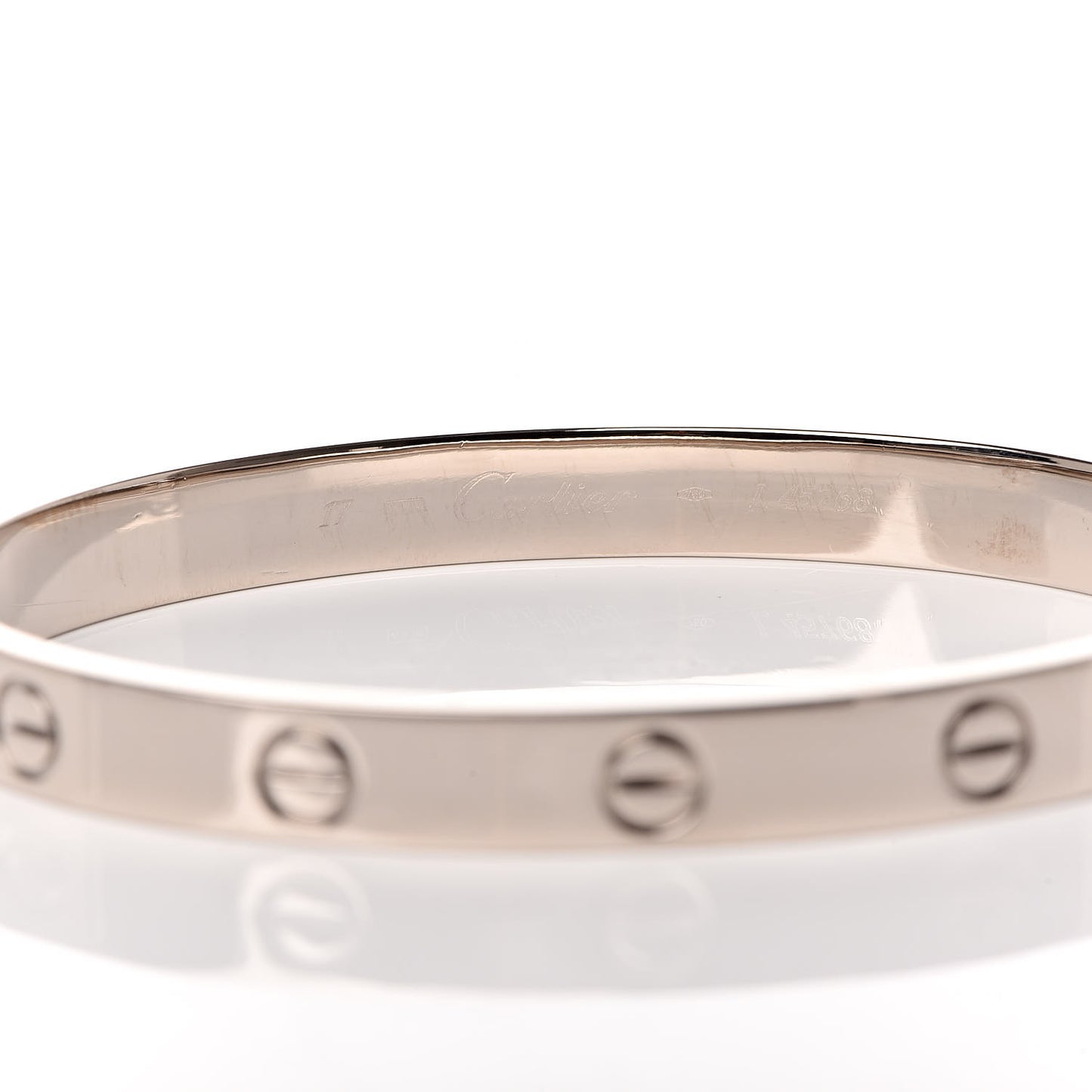 18K White Gold LOVE Bracelet 17