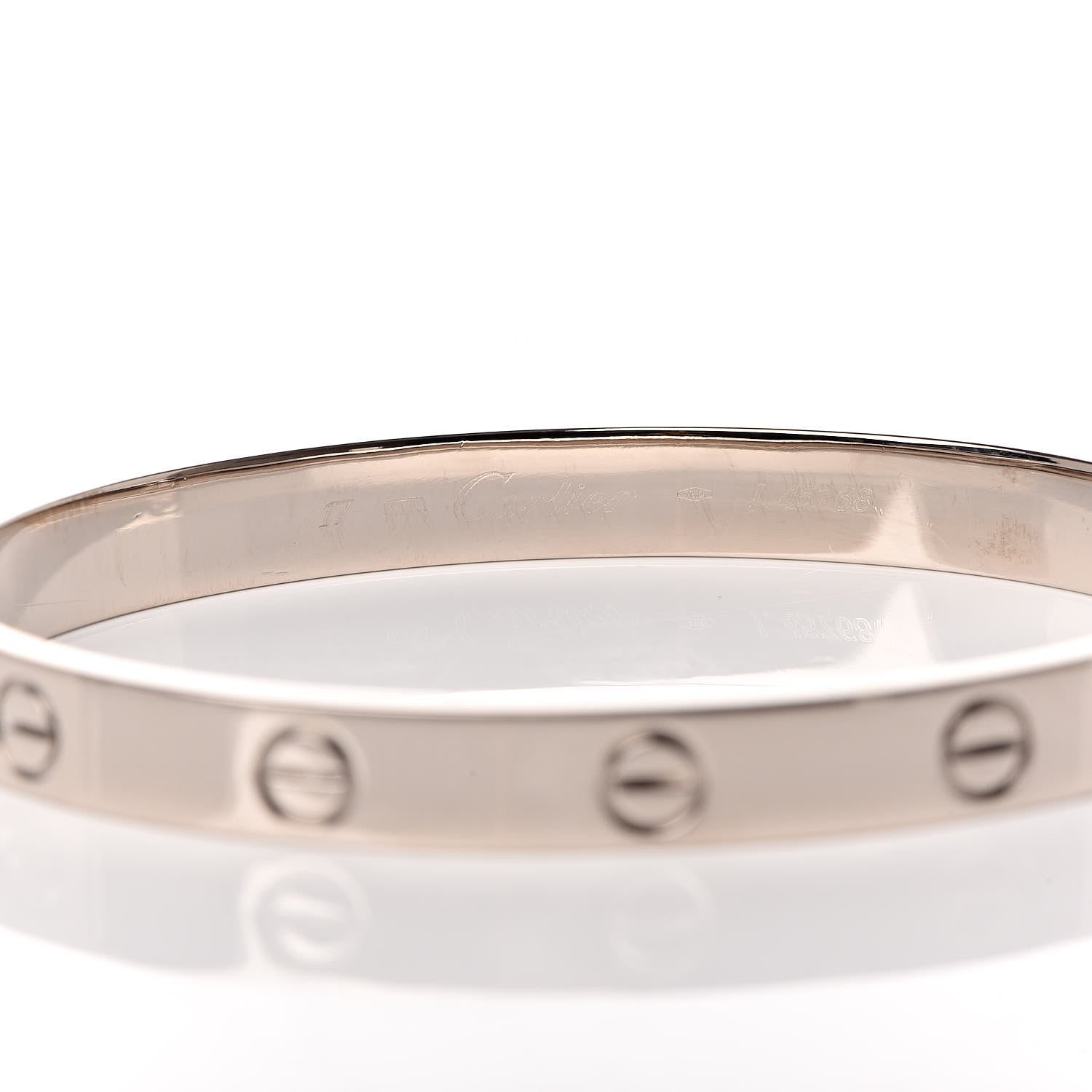 Cartier 18K White Gold LOVE Bracelet 17 6 of 10