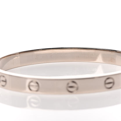 Cartier 18K White Gold LOVE Bracelet 17 6 of 10