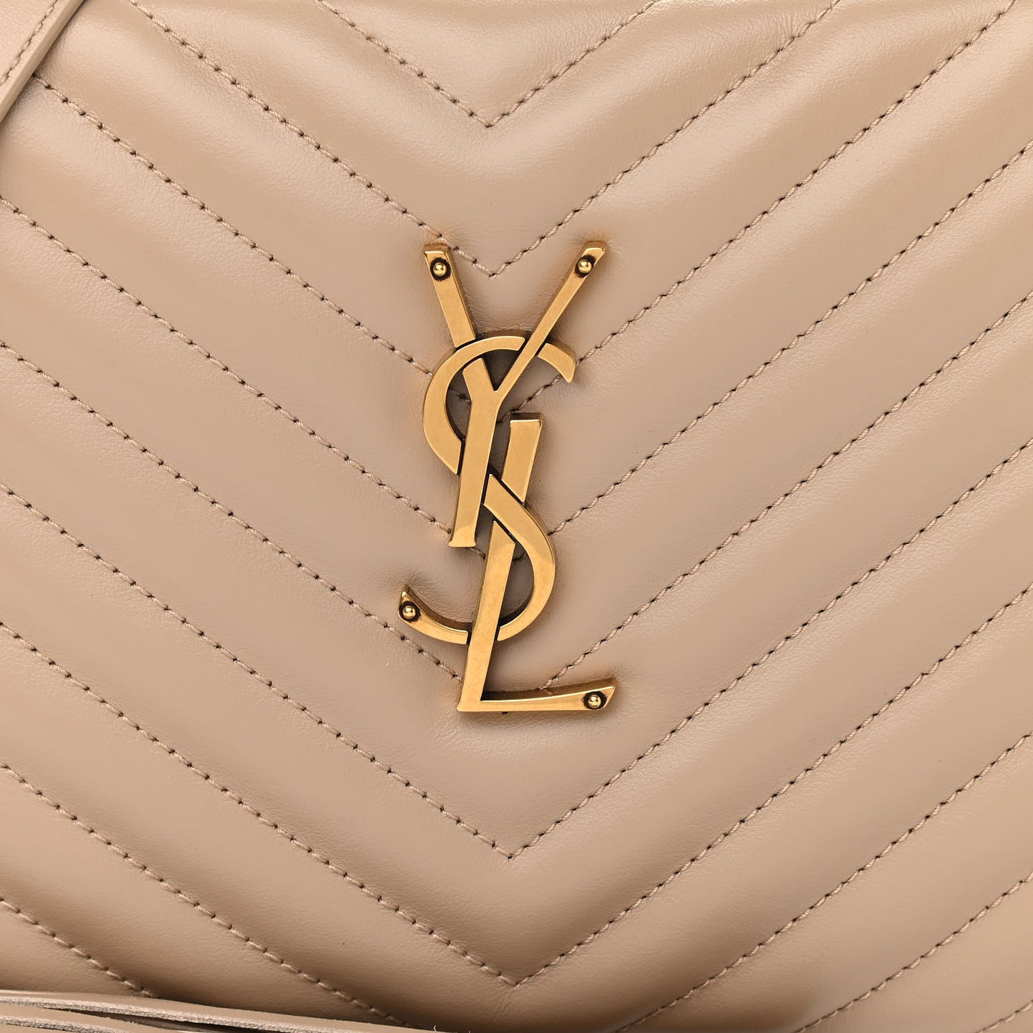 Calfskin Matelasse Monogram Lou Camera Bag Dark Beige
