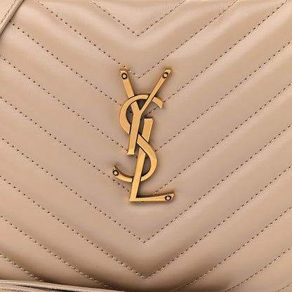 Saint Laurent Calfskin Matelasse Monogram Lou Camera Bag Dark Beige 8 of 12