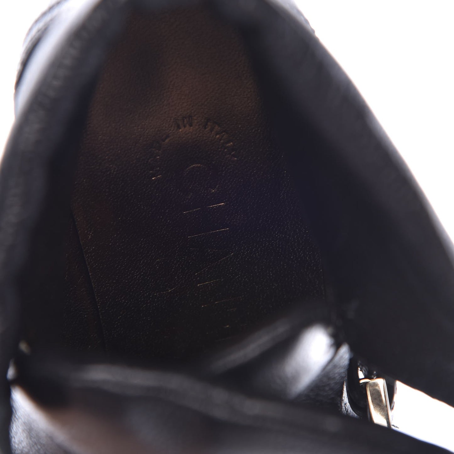 Calfskin Ankle Wedge Boots 38.5 Black
