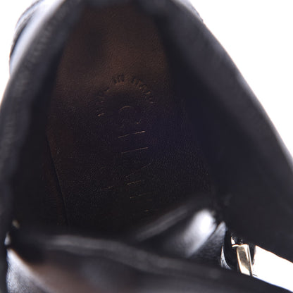 Chanel Calfskin Ankle Wedge Boots 38.5 Black 7 of 9