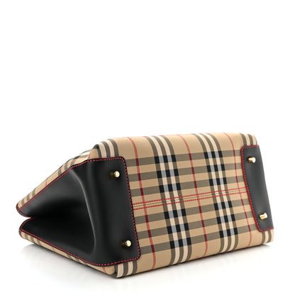Burberry Horseferry Check Medium Ballingdon Tote Honey Black 4 of 11