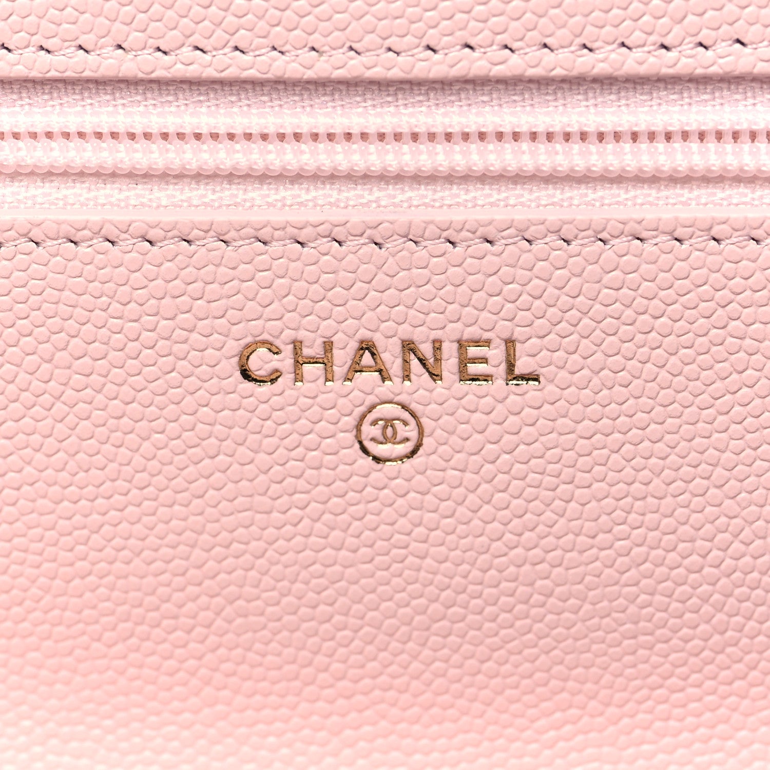 Chanel Caviar Quilted Crystal CC Wallet On Chain WOC Light Pink 6 of 12