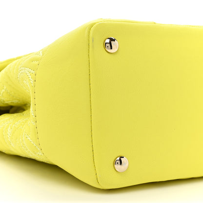 Versace Barocco Quilted Nappa Altea Vanitas Satchel Yellow 8 of 12